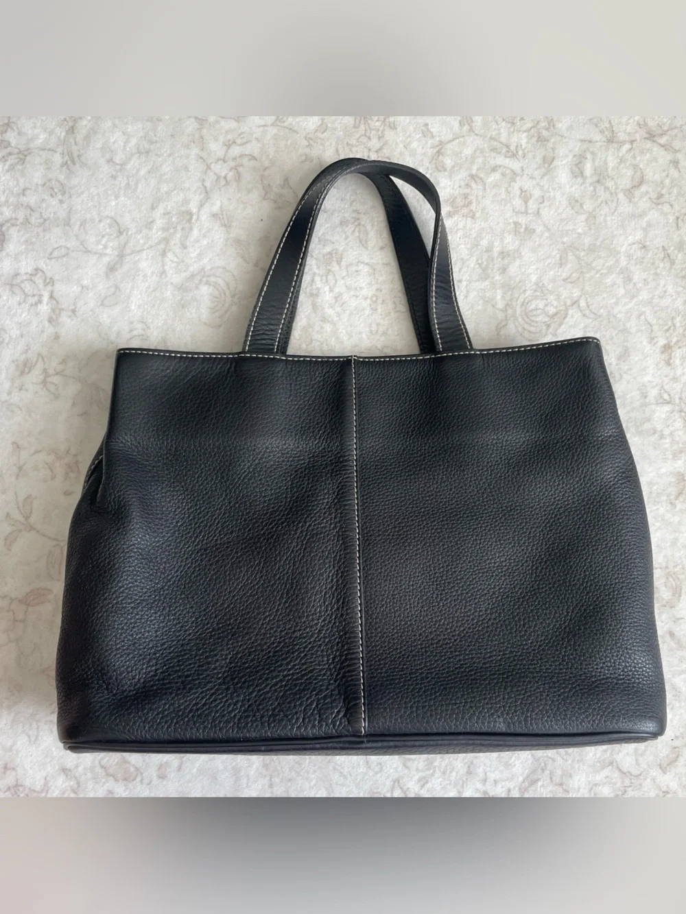 Vintage Burberrys “Buckle” Tote in soft pebbled calfskin leather